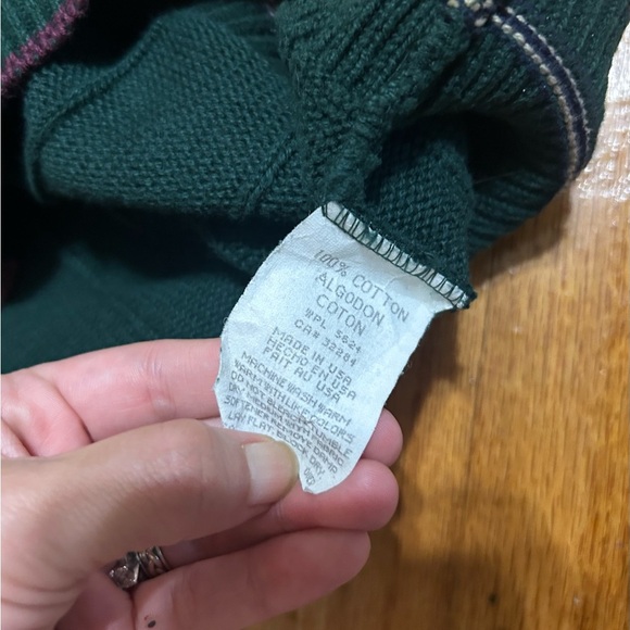 Vintage Lee Sport Sweater Vest Men's Large V Neck Golf USA Made L - Picture 6 of 7